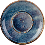 Блюдце «Ирис»; фарфор; D=150мм, H=25мм; голуб. Kunstwerk ZA0054-6-a