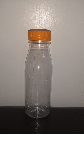Бутылка прозрачная 0.25л, кругл., с крышкой,, широкое горло, ПЭТ