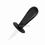 Нож д/устриц; сталь нерж.,пластик; H=3.5,L=13/4.5,B=4см; металлич.,черный MATFER 121045