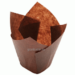Тарталетки «Тюльпан» (300шт); бумага; D=35,H=60мм; коричнев. MATFER 923231