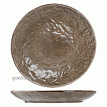 Тарелка мелкая «Кунстверк»; керамика; D=26,H=3.5см; зелен.,коричнев. KunstWerk G001-Green