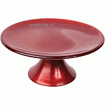 Подставка д/торта «Рэд»; стекло; D=21,H=9см; красный Vetreria Lux 8912/5060R