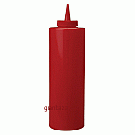 Емкость д/соусов; пластик; 350мл; D=55,H=205мм; красный Probar JW-BSD12