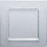 Тарелка «Бордер» квадратная стекло, H=15, L=255, B=253 мм прозр. BDK-GLASS 509720