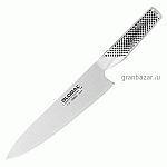 Нож поварской «Глобал»; сталь нерж.; L=20,B=8.9см; металлич. MATFER 120204