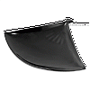 Блюдо-веер «Кунстверк»; фарфор; H=2,L=27,B=20см; черный KunstWerk A0386BL