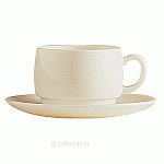 Чашка чайная «Айвори»; стекло; 190мл; D=75,H=55,L=100мм; слон.кость Arcoroc 47066