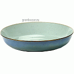 Блюдо глубокое; керамика; D=21,H=4см; голуб.,серый Serax B5116142