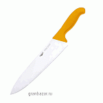 Нож поварской; сталь; L=405/260,B=55мм; желт.,металлич. Paderno 18000Y26