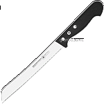 Нож д/хлеба «Глория»; сталь,пластик; H=2,L=36/21,B=10см; черный Felix 607221