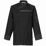 Куртка поварская р.M на кнопках; полиэстер,хлопок; черный,белый Greiff 5529.2300.010/M
