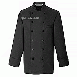 Куртка поварская,р.44 б/пуклей; полиэстер,хлопок; черный Greiff 242.6300.010/44