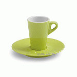 Чашка коф.с блюдцем; фарфор; 70мл; зелен. Tognana ET010070850