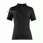 Рубашка поло женская,размер XS; хлопок,эластан; черный Greiff 6681.1405.010/XS
