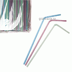 Трубочки со сгибом флюорисц. L=24см; D=0.5,L=24см; разноцветн. Pasterski 1000шт