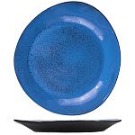Тарелка "Млечный путь голубой"; фарфор; H=30, L=320, B=290 мм; голуб., черный Борисовская Керамика ФРФ88803164