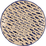 Тарелка «Талассиос» мелкая керамика D=240, H=35 мм бежев., синий Le CoQ LTHA034BB002240