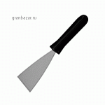 Лопатка кухонная треугольная; пластик,сталь нерж.; L=25.5/13,B=10см; черный,металлич. ILSA 21180000IVV