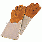 Перчатки д/кондитера t=300C(пара); кожа; L=43,B=19см; серый,оранжев. MATFER 773012