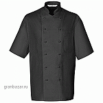 Куртка поварская,р.52 б/пуклей; полиэстер,хлопок; черный Greiff 742.2900.010/52