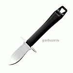 Нож д/устриц; сталь нерж.,пластик; L=20/7.5,B=5.5см; черный,металлич. Paderno 48280-04