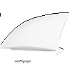 Блюдо-веер «Кунстверк»; фарфор; H=1.5,L=20,B=13см; белый KunstWerk A0384