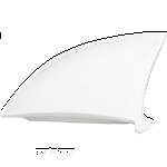 Блюдо-веер «Кунстверк»; фарфор; H=1.5,L=20,B=13см; белый KunstWerk A0384