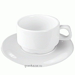 Пара чайная «Кунстверк»; фарфор; 250мл; D=9.5,H=8.5,B=15.5см; белый KunstWerk 9904088/P7061010