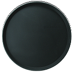 Поднос круглый; пластик,прорезин.; D=356,H=25мм; черный Prohotel 1400ct/sp