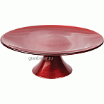 Подставка д/торта «Рэд»; стекло; D=32,H=12см; красный Vetreria Lux 8914/5060R