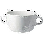Бульонная чашка «Мелодия»; фарфор; 300мл; H=6,L=15,B=10.1см; белый G.Benedikt MEL1132