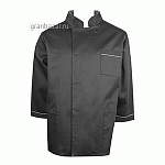 Куртка двубортная  40-42размер; твил; черный POV 40-42