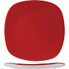 Тарелка квадратная «Фиренза ред»; фарфор; H=3,L=28,B=28см; красный,белый Steelite 9023 C082