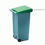 Контейнер д/мусора с педалью; 70л; H=80,L=46,B=32см; зелен. Paderno 49899-03