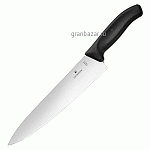 Нож поварской; сталь нерж.,полипроп.; L=38.6/25.5,B=5.3см; черный,металлич. Victorinox 6.8003.25