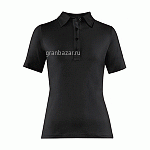 Рубашка поло женская,размер XL; хлопок,эластан; черный Greiff 6681.1405.010/XL