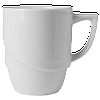 Чашка чайная «Атлантис»; фарфор; 270мл; D=8,H=9.5,L=11,B=8см; белый Lilien Austria ATL0027