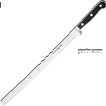 Нож д/тонкой нарезки «Глория Люкс»; сталь; L=435/320,B=16мм; черный Felix 908430