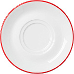 Блюдце с декором «Ретро Роте Пункте» фарфор D=140 мм белый, красный G. Benedikt Karlovy Vary PRI1714.X9146