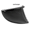 Блюдо-веер «Кунстверк»; фарфор; H=1.5,L=20,B=13см; черный KunstWerk A0384BL