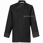 Куртка поварская р.XL на кнопках; полиэстер,хлопок; черный,белый Greiff 5529.2300.010/XL