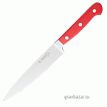 Нож кухонный универсальный; сталь нерж.,пластик; L=29/16.5,B=2.8см; красный MATFER 181419