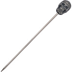 Украшения для коктейлей «Оникс» на шпажках в форме черепа сталь нерж., L=112 мм металлич. Probar Premium MCP002S