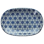 Тарелка «Сапа» овальная фарфор, H=30, L=280, B=180 мм синий, белый Tognana P4020285675