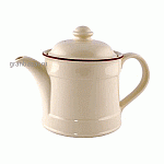 Чайник «Кларет»; фарфор; 860мл; H=19,L=22.5см; бежев.,бордо Steelite 1503 A602
