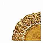 Салфетка ажурная золотая d 190 мм, металлизированная целлюлоза, 100 шт, Garcia de Pou 305.09