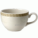 Чашка чайная «Антуанетт»; фарфор; 225мл; D=9,H=6,L=12см; белый,олив. Steelite 9019 C189