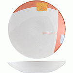 Салатник «Зен»; фарфор; 900мл; D=250,H=45мм; белый,оранжев. Steelite 9401 C095