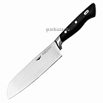 Нож японский шеф; сталь нерж.,пластик; L=33/19,B=5см; черный Paderno 18103-18