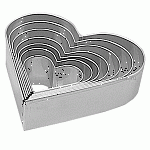 Набор резаков «Сердце» D=4-13.8см (8шт); металл MATFER 150456
